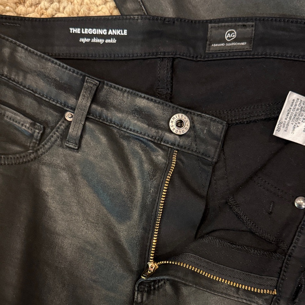 NWOT Adriano Goldschmied Legging Super Skinny Ankle Jeans Lace-Up Sides size 30 - Picture 9 of 16